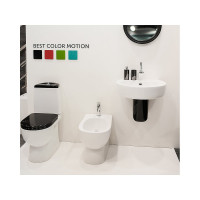 Унитаз-компакт Sanita Luxe Best с сиденьем микролифт, быстросъемное 00017407 WC.CC/Best/2-DM/BLK.G/S1