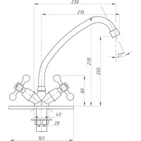Смеситель для кухни FAUZT тип См-МДЦБА FZs-223-32