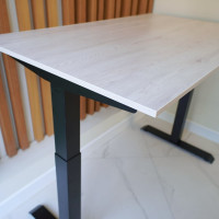 Стол с регулируемой высотой StolStoya МОТОР UP рама черная, столешница ЛДСП, Пальмира, 125x75 PE211IBSLP125