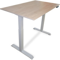 Стол с регулируемой высотой StolStoya МОТОР UP рама белая, столешница ЛДСП, Пальмира, 125x75 PE211IWSLP125
