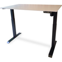 Стол с регулируемой высотой StolStoya МОТОР UP рама черная, столешница ЛДСП, белая, 160x80 PE211IBSLB160