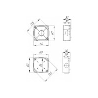 Распределительная коробка Магнито-контакт КР60x60x30 (с 4-мя кабельными вводами ПКВ12x1.5) 00-00005757