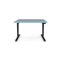 Стол с электрической регулировкой высоты StolStoya BAZALT рама черная, столешница мдф серая (эмаль), 140x70 SE222B140S