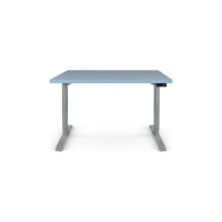Стол с электрической регулировкой высоты StolStoya BAZALT рама серая, столешница мдф серая (эмаль), 140x70 SE222S140S