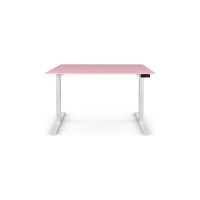 Письменный, компьютерный стол для работы сидя и стоя StolStoya BAZALT белый, регулируемый, с электроприводом, столешница лдсп барби, 145x80 SE222Wbr14580