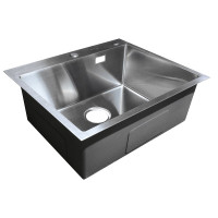 Нержавеющая врезная мойка SANTREK 600x500x220 т 3,0 САТИН D6050HS (+ сифон + дозатор + коландер 440x220) AQUA 312381