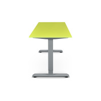 Письменный, компьютерный стол для работы сидя и стоя StolStoya BAZALT серый, регулируемый, с электроприводом, столешница лдсп свежий лайм 145x80 SE222SZ14580