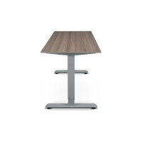 Письменный, компьютерный стол для работы сидя и стоя StolStoya BAZALT серый, регулируемый, с электроприводом, столешница лдсп орех сопрано 145x80 SE222SOS14580