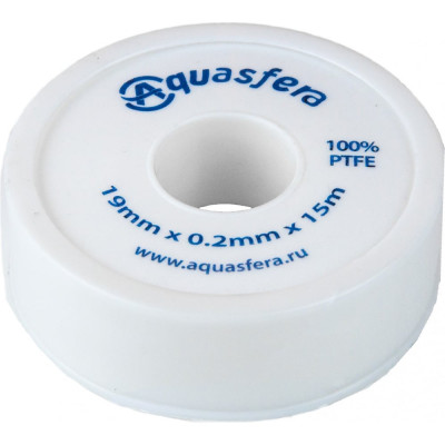 Aquasfera Лента ФУМ катушка 19ммх0,2ммх15м PTFE вода 6020 6020-04 008-0548