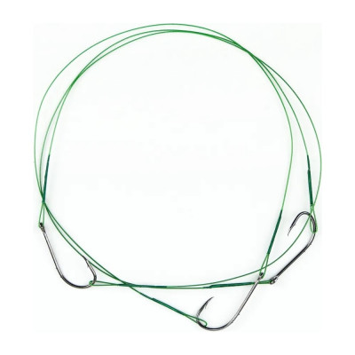 Поводок стальной Namazu leader 1x7 nylon coated green N-LS39-30BH1/0L