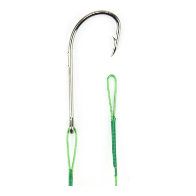 Поводок стальной Namazu leader 1x7 nylon coated green N-LS39-20BH1/0L