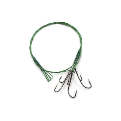 Поводок стальной Namazu leader 1x7 nylon coated green N-LS33-30DR2L