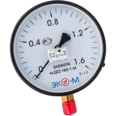 ЭКО-М Манометр Экомера МД02-160мм 0..1,6МПа М20*1,5 МД02-160-М-1,6МПа