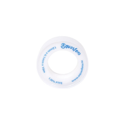 Aquasfera Лента ФУМ катушка 12ммх0,1ммх10м PTFE вода 6020 6020-02 008-0546