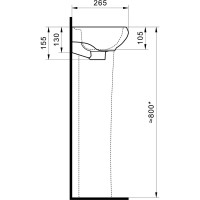 Умывальник Santek "Бриз-40" л/отв 00028590 1WH110442