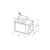 Тумба Aquanet Nova Lite LOFT 75 L цвет дуб рустикальный 00261658