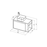 Тумба Aquanet Nova Lite LOFT 90 L цвет белый глянец 00261652