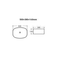 Керамическая накладная раковина Aquanet FINE-1-MB 500х380х140, черный матовый 00273682