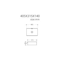 Керамическая накладная раковина Aquanet PERFECT-1-MB 405х315х140, черный матовый 00273678