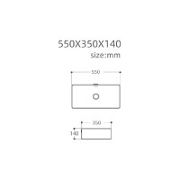 Керамическая накладная раковина Aquanet PERFECT-3 550х350х140 00273673