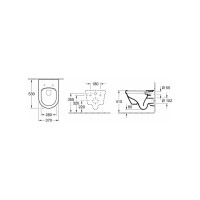 Подвесной унитаз Villeroy & Boch Architectura шгв 370x530x330 цвет-альпийский белый 5684HR01