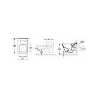 Подвесной унитаз Villeroy & Boch Finion шгв 375x560x350 CeramicPlus цвет-альпийский белый 4664R0R1