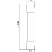 Душевой шланг Aquanet PVC 150 см с защитой от перекручивания, черный матовый 00261834