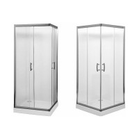 Душевая шторка Aquanet Alfa Cube 900х900х2000 мм, стекло прозрачное, хром 00168416