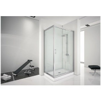 Душевой уголок Aquanet Alfa 800х1400х2000 мм, стекло прозрачное хром 00168418