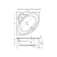 Акриловая ванна Aquanet Santiago 160х160 00204034