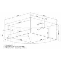 Акриловая ванна Aquanet Santiago 160х160 00204034