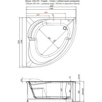 Акриловая ванна Aquanet Fregate 120х120 00203935