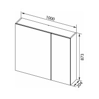 Зеркало-шкаф Aquanet Нью-Йорк 00203955