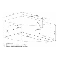 Акриловая ванна Aquanet Mayorca 150х100 L 00204008