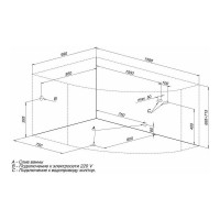 Акриловая ванна Aquanet Capri 160x100 L 00203911