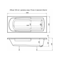 Акриловая ванна на каркасе Aquanet Extra 170х70 00205482