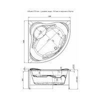 Акриловая ванна Aquanet Malta 150х150 00204003