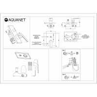 Смеситель Aquanet встраиваемый с переключателем Static черный матовый 00261824