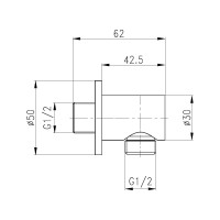 Шланговое подключение Aquanet Static 00261830