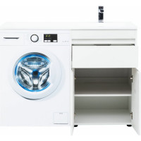 Тумба Aquanet Токио 58 напольная 1 ящик, 2 фасада, белый глянец 00237745