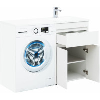 Тумба Aquanet Токио 58 напольная 1 ящик, 2 фасада, белый глянец 00237745