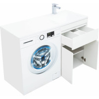 Тумба Aquanet Токио 58 напольная 1 ящик, 2 фасада, белый глянец 00237745
