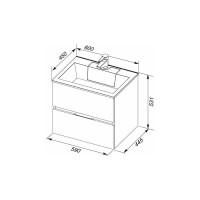 Раковина-столешница Aquanet Фортуна 60 00181907