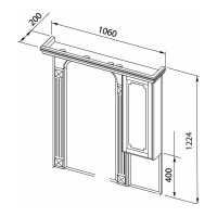 Зеркало Aquanet Фредерика 00171272