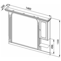 Зеркало Aquanet Фредерика 00171012