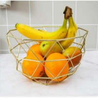 Фруктовница ZDK Kitchen, Fruit, цвет золотой, 27x27x15,5 см 371562