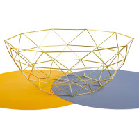 Фруктовница ZDK Kitchen, Fruit, цвет золотой, 27x27x15,5 см 371562