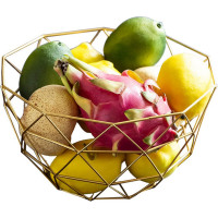 Фруктовница ZDK Kitchen, Fruit, цвет золотой, 27x27x15,5 см 371562