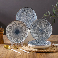 Тарелка ZDK Kitchen, Japanese Collection, цвет голубой, 17,5 см цветы 371592