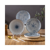 Тарелка ZDK Kitchen, Japanese Collection, цвет голубой, 17,5 см цветы 371592